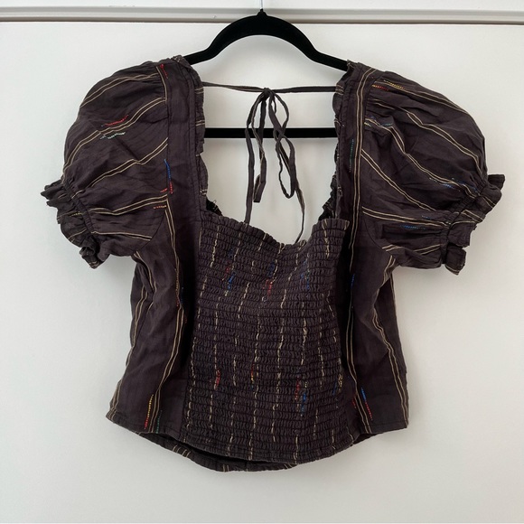 NWT Free People serotonin corset top in brown S - Picture 7 of 8